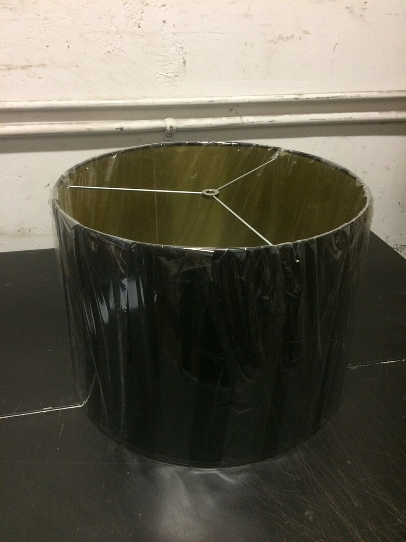 Classis Black Gold Drum Shape Lamp Shade 16 W X 11 Ht