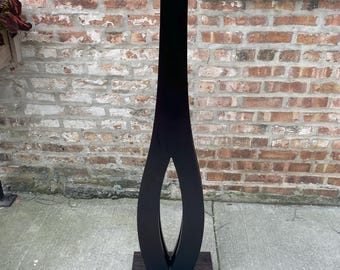Tall Unique repurposed Contemporary Pedestal Display Stand 47" ht