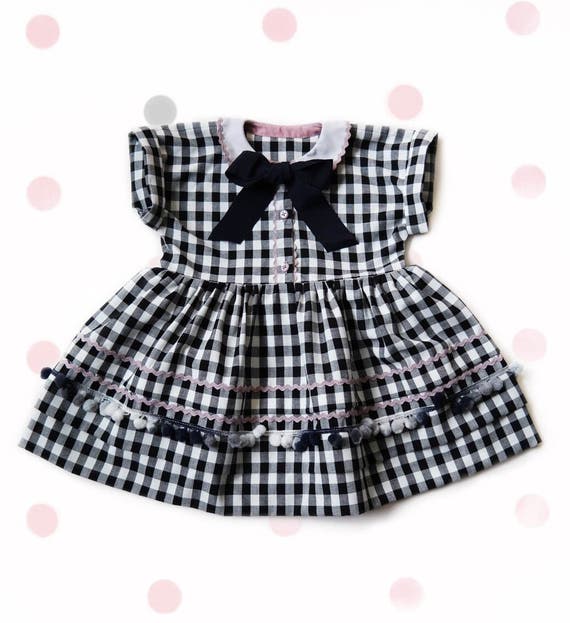 girls gingham summer dress