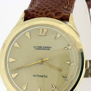 1960年代 ユリスナルダン クロノメーター 自動巻き腕時計 14K ゴールド