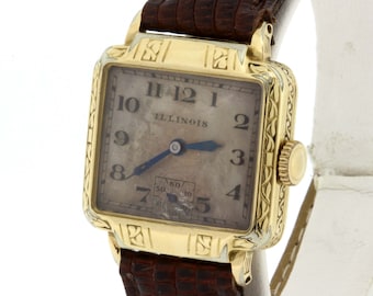 15 Jeweled 14K Gold Filled Illinois Wrist Watch