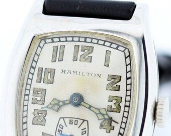 Hamilton armbandsur i 14 karat vitt guld