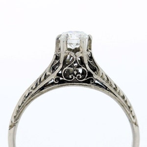 18K Gold Diamond Solitaire Ring image 1