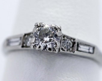 Platinum and Diamond Ring