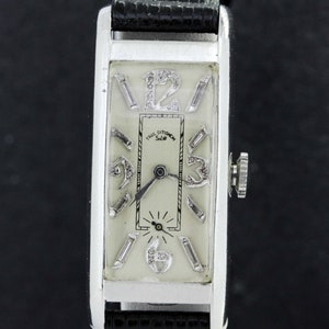 Platinum Paul Ditisheim Diamond Dial Wrist Watch