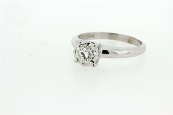 Classic and Minimal .42ct Diamond Solitaire Ring … - image 10
