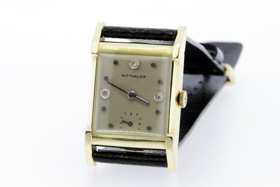 Reloj de pulsera wittnauer diamond dial relleno de oro de 10