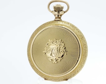 14K Gold Elgin Pocket Watch with Shield