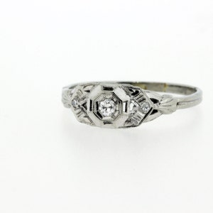 14K Trio Diamond Ring with Octagonal Head image 1