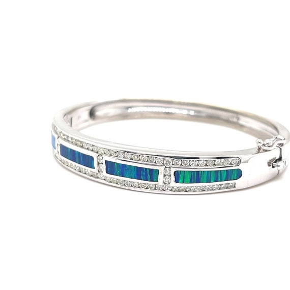 Opal and Diamond Bangle - image 2