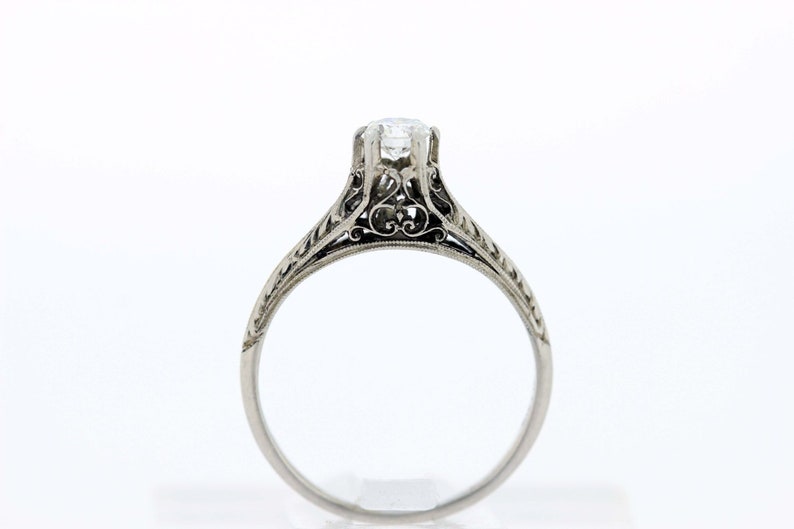 18K Gold Diamond Solitaire Ring image 1
