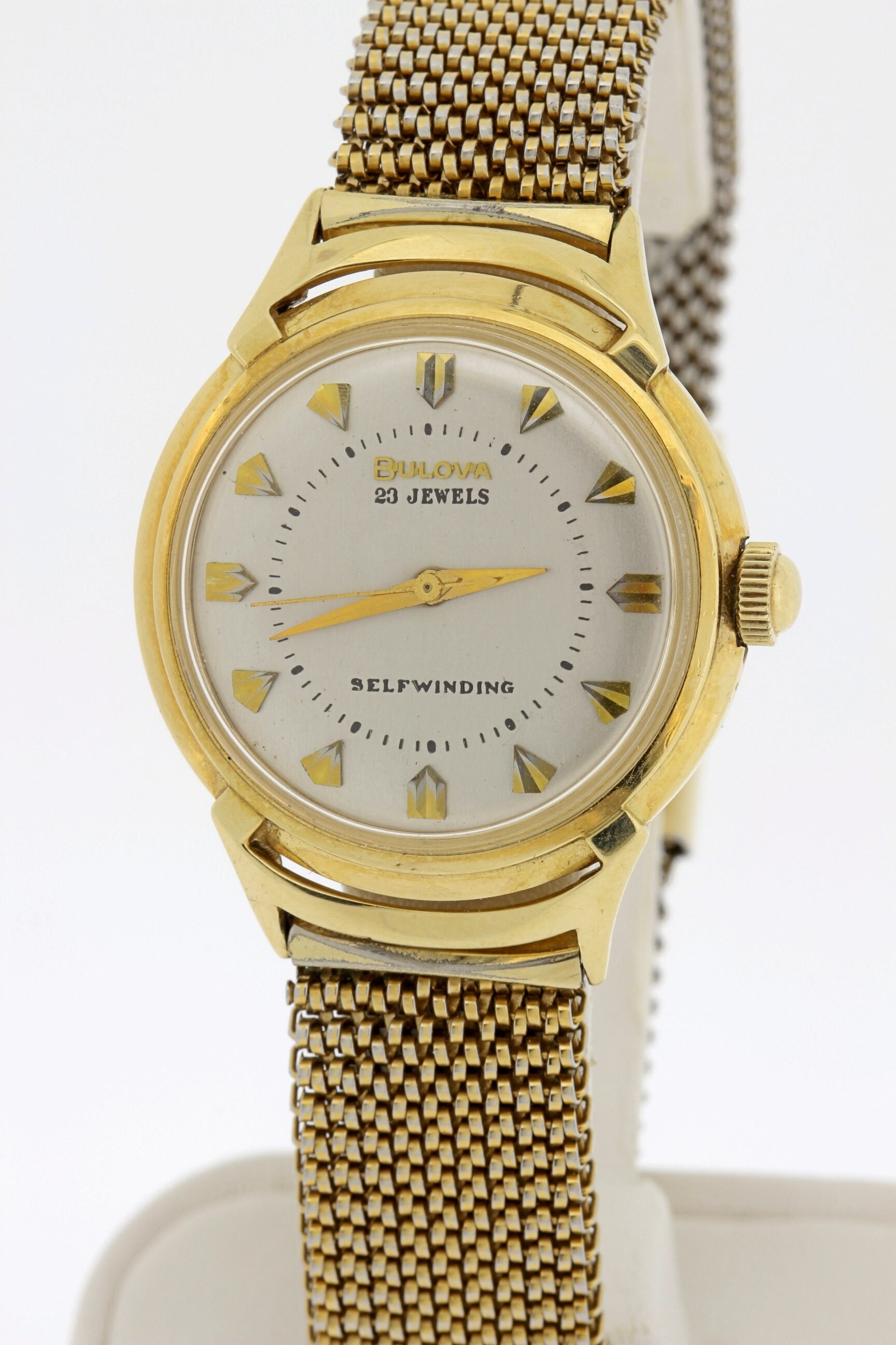 1950年代 ブローバ 腕時計 自動巻き 23 宝石付きムーブメント 14K