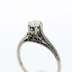 18K Gold Diamond Solitaire Ring image 5