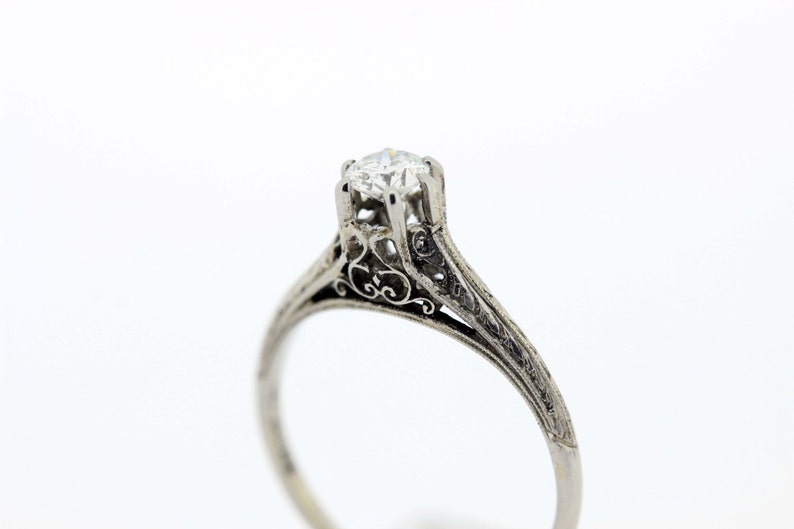 18K Gold Diamond Solitaire Ring image 5