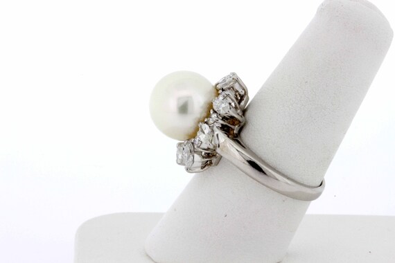 Stunning Platinum and Fresh Water Pearl Ring with… - image 7