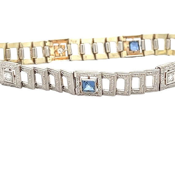 1920's Sapphire and Diamond Bracelet - image 5