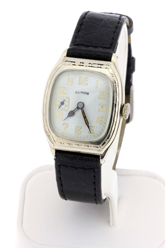 Vintage 14 Karat Gold Filled Illinois Wrist Watch… - image 3