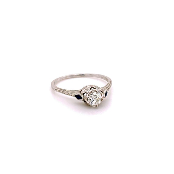 1920s Floral Diamond Ring - image 6