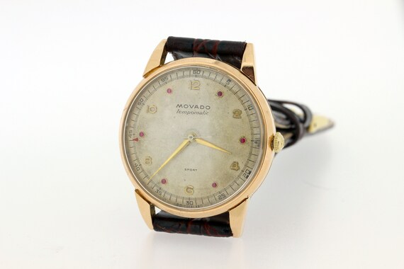 Vintage Movado Tempomatic Sport 18K 