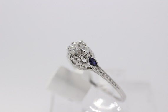 1920s Floral Diamond Ring - image 9