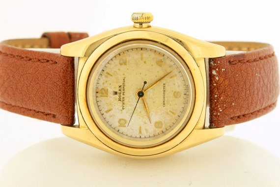 14K Yellow Gold Bubble Back Rolex 1947 Year Oyste… - image 6