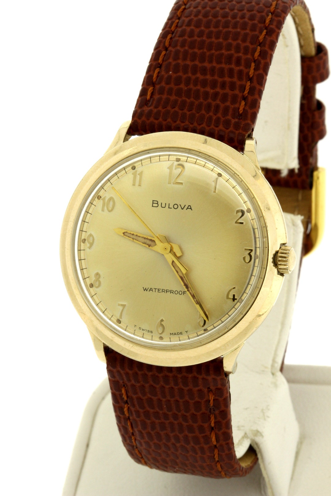 Vintage 10K Yellow Gold Filled Bulova Wrist Watch - Etsy