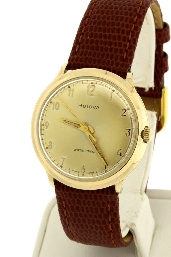 Vintage 10K Yellow Gold Filled Bulova Wrist Watch