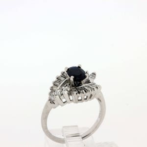 14K Gold Sapphire ring with .60ctTW Diamonds image 8