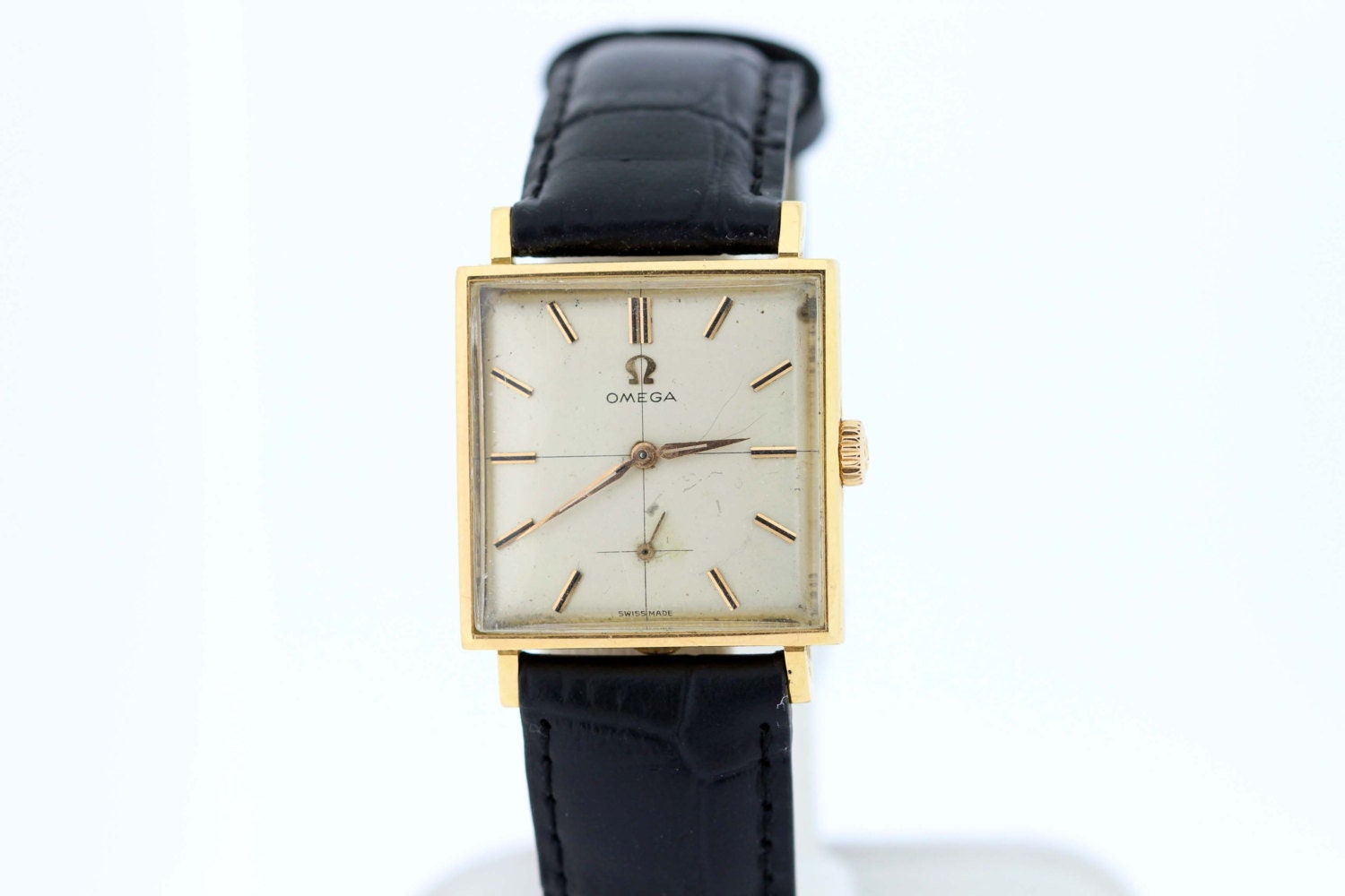 Omega square gold watch shop