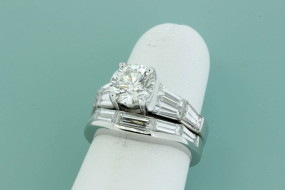 Platinum Diamond  Wedding Set - image 1