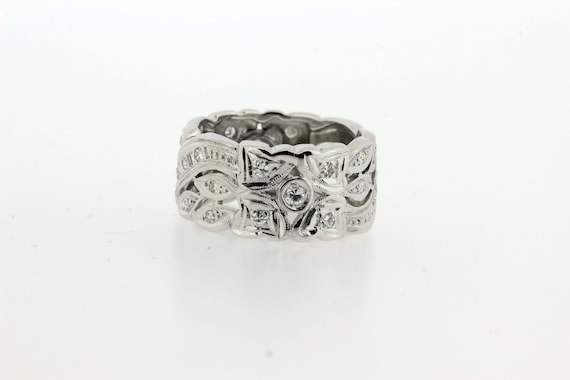 Floral Diamond Band  Wide - image 9