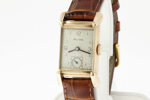 14K Rose Gold Bulova Wrist Watch - image 1