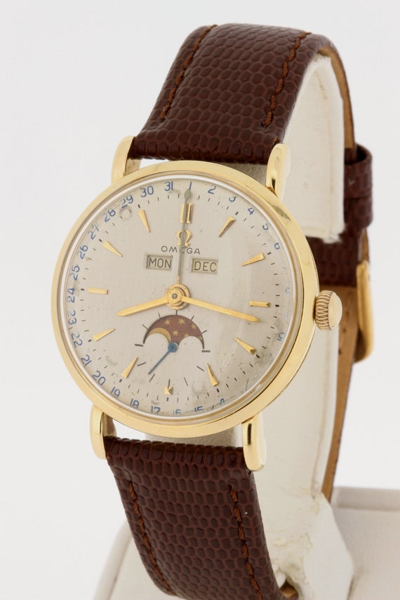 14K Vintage Omega Wrist Watch With Moon 