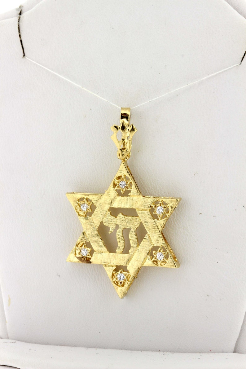 IOKA Jewelry 14K Yellow Gold Star Of David Pendant - Mens/Unisex, Not Plated - View #10