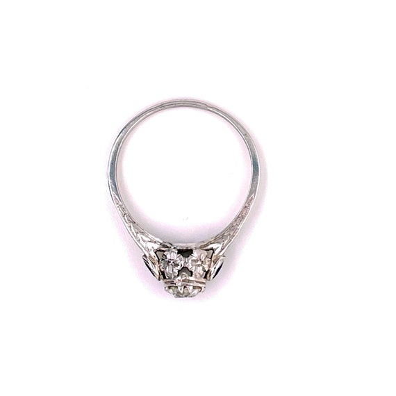 1920s Floral Diamond Ring - image 3