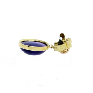 14K Gold Amethyst Brooch image 3