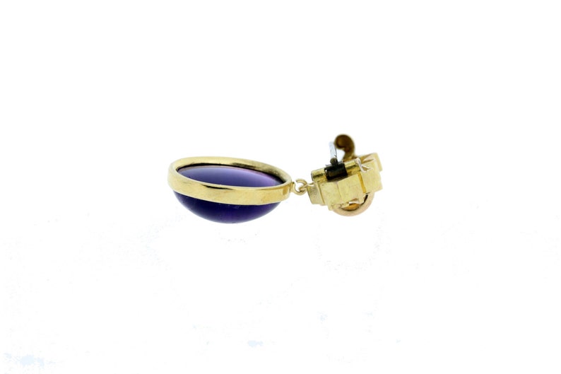 14K Gold Amethyst Brooch image 3