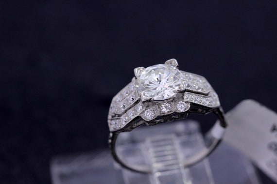 1.35ct Platinum and Diamond Ring GIA - image 1