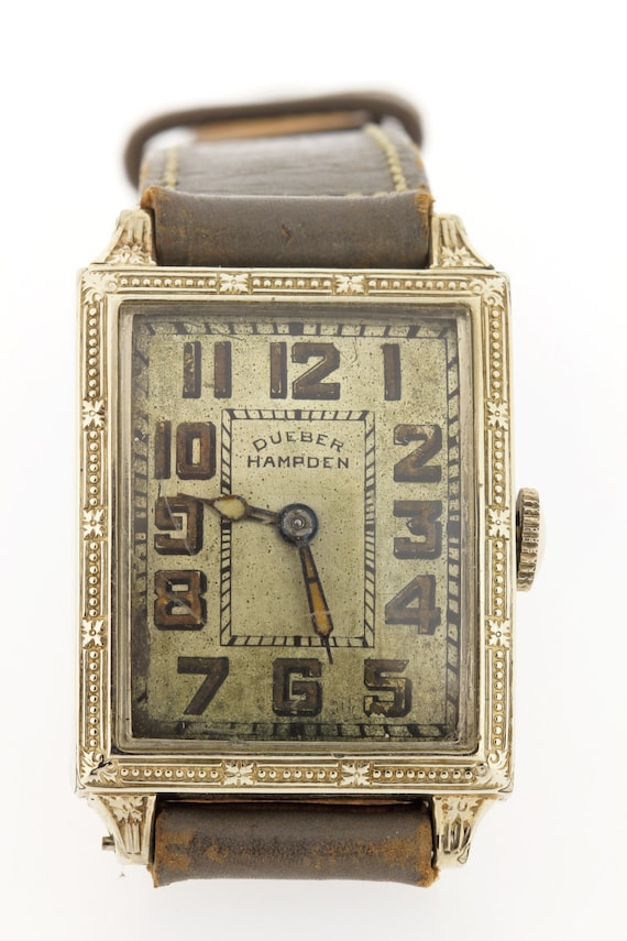 1920s Dueber Hampden Wrist Watch One Piece Gold Fi