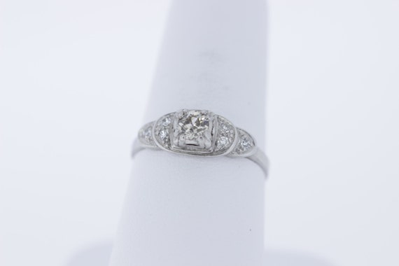 3 Tiered Diamond Platinum Ring - image 5