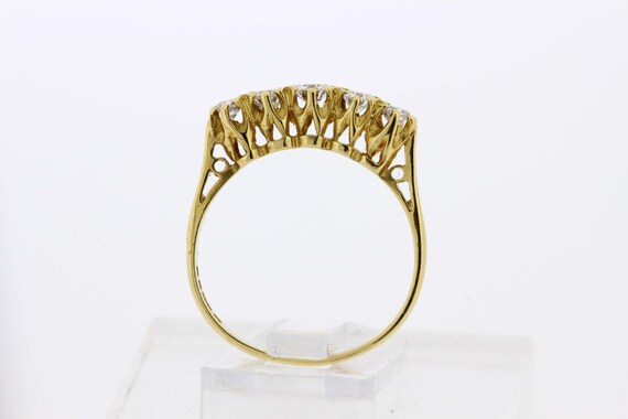 Five Diamond Row 18K Gold Ring  View 2