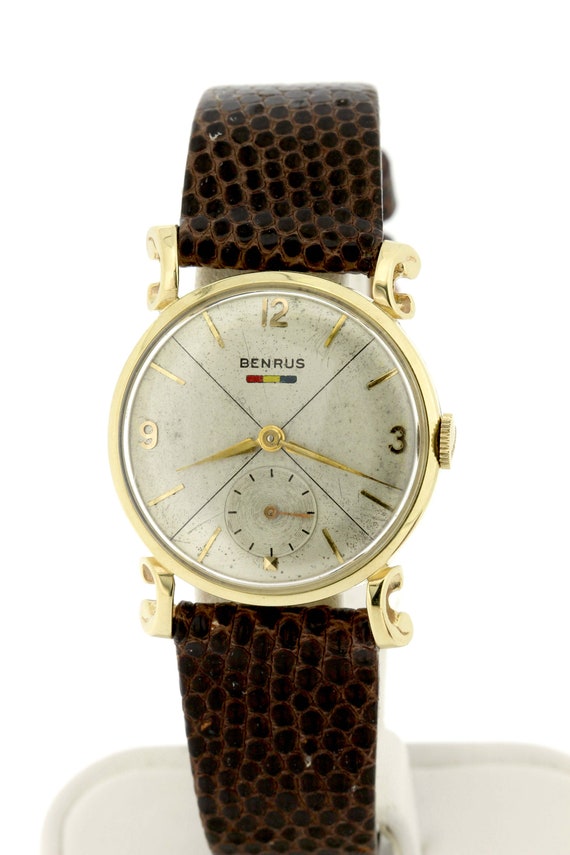 Vintage Benrus 14K Yellow Gold Wrist Watch 17 Jew… - image 8