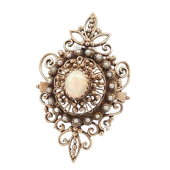 1950's Opal Brooch Pendant - image 6