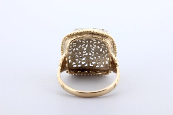 Extraordinary Minecut Diamond Ring 18K Yellow Gol… - image 5