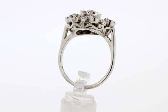 14K Diamond Flower Ring  - image 4