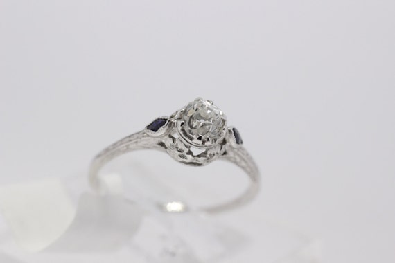 1920s Floral Diamond Ring - image 8