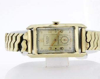 10K Gold Filled Gruen Curvex Precision Wrist Watch Etsy
