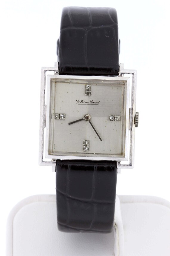 Vintage 14K White Gold Lucien Piccard 17jeweled Swiss Movement