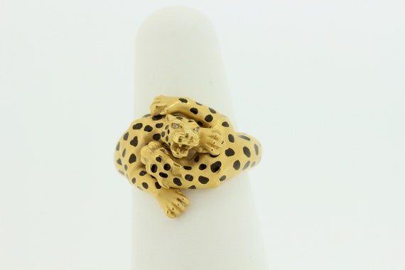 Carrera Y Carrera Entwined Spotted Leopard Ring 18K Yellow - Etsy