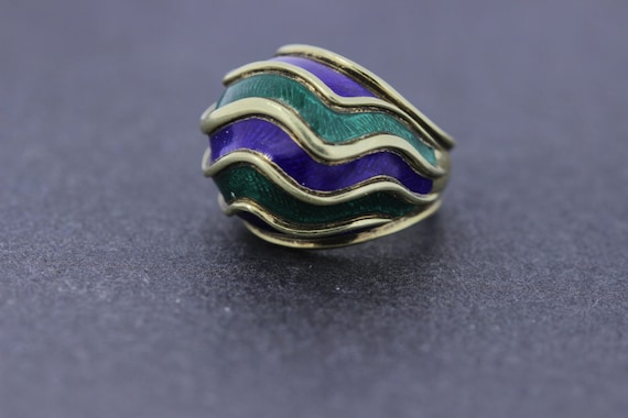 Enamel on sale wave ring